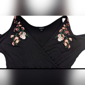 Flower embroidered gown